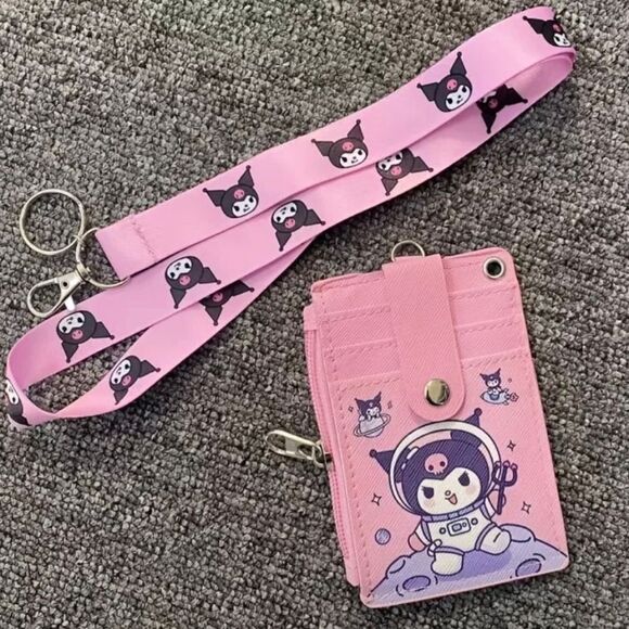 Hello Kitty Kuromi Lanyard Card/ID Holder - Picture 3 of 4